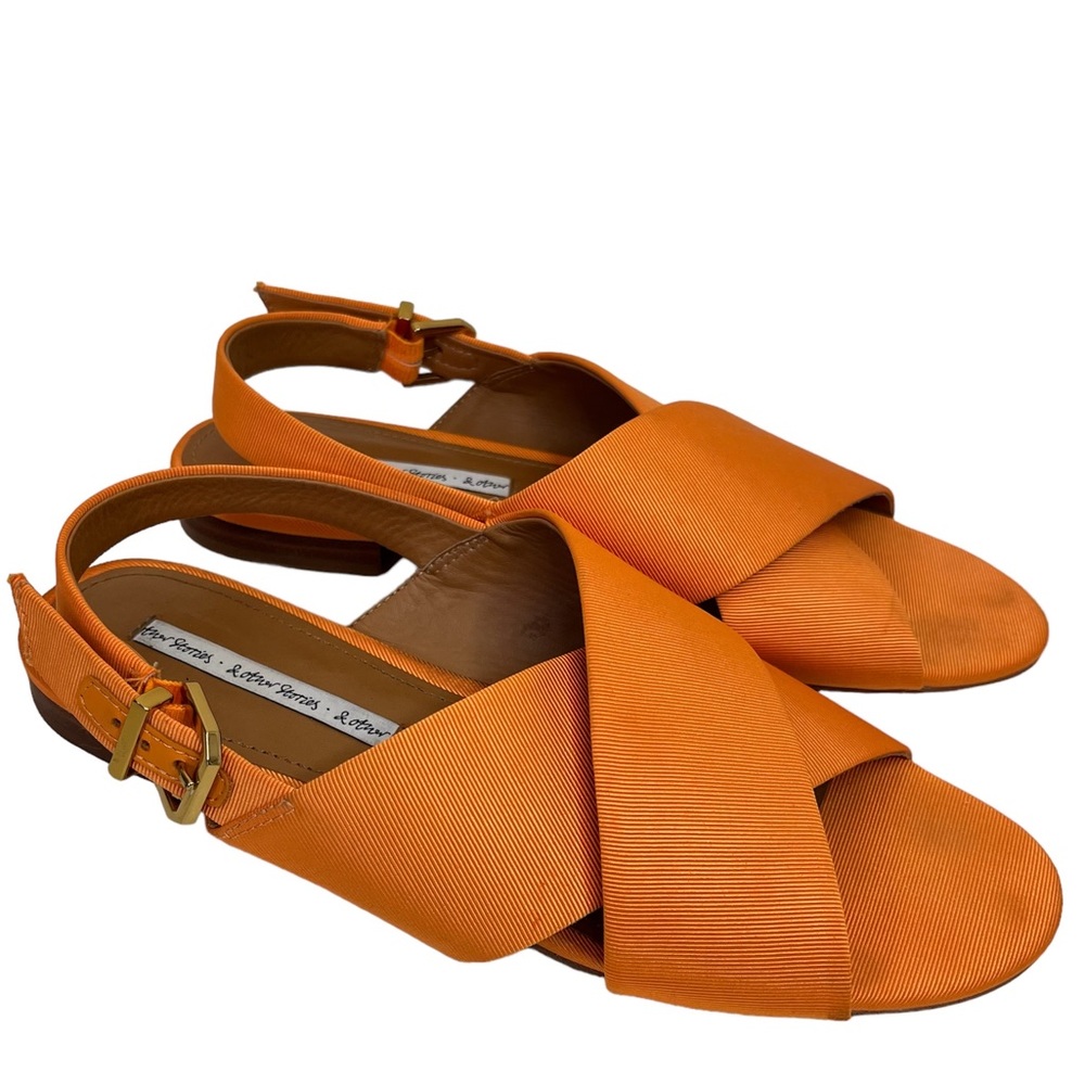 & Other Stories Criss Cross Slingback Open Toe Sandals Orange EU 39/US 8